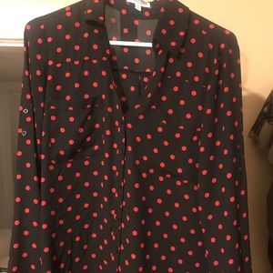 Black/red spotted Portofino Shirt